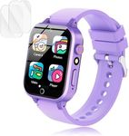 Luyiilo Kids Games Watch, with 26 Puzzle Games, Touch Screen, HD Camera, Alarm Clock, Toys for Ages 4-12 Years Old.Birthday Gift for Boys Girls (Purple)