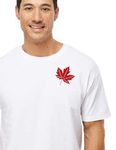 Mens Canada Shirt, Custom Handmade Canada Day Maple Leaf Shirt for Men L2 (XL, T-Shirt, White)