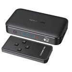 HDMI Switch 4K - SOOMFON HDMI Switch 3 In 1 Out with Remote HDMI Hub Supports 4K@30Hz 2K 1080P 3D, HDMI Switcher Multi Connector for TV PS3/4/5 Blu-Ray Xbox Roku