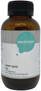 Hempooch™ Hemp Seed Oil Soft Gel Capsules 120 Capsules | Organic | Chemical Free | for Dogs, Cats and Horses | Great for Skin, Joints and General Wellbeing