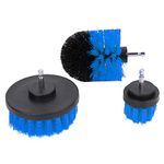 Scrub Brush Set, 3 Pieces Nylon Power Scrubber Brush Set with Quarter inch Shaft All Purpose Electric Drill Brush Kit for Bathroom Surfaces Tub Shower Tile