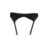 Mytoptrendz®- Womens Hosiery Soft Lace Suspender Belt 4 Strap Narrow Slim Garter for Stockings With Adjustable Strap and Hook (Black, Small- Medium)