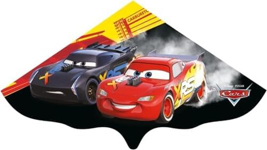 Günther Flugspiele 1182 - Aquilone per bambini Disney Cars Lightning McQueen, pronto al volo, monofilo in robusto foil dai 4 anni poi