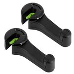 FYY 2 Pack Car Hooks, Car Purse Hook, Durable Back Seat Car Headrest Hook Dual-Layer 360°Rotation Hooks with Mobile Phone Holder and Lock for Handbag Purse Grocery Bags Cloth Black