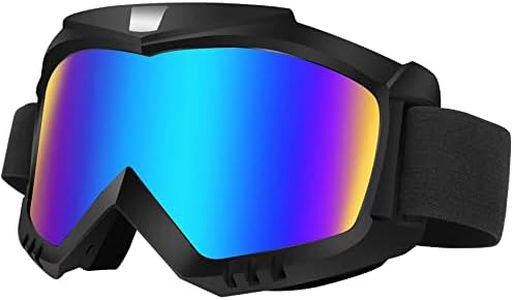 Uenmenlen Dirt Bike Goggles, Motorcycle ATV Motocross Goggles Ski Windproof Glasses Racing Helmet for Adults Men Women Youth Kids, Black