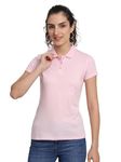 Ap'pulse Women's Casual Polo T-Shirt(AP-WM-POLO-SJ-A-637-LTPINK_Light Pink_M)