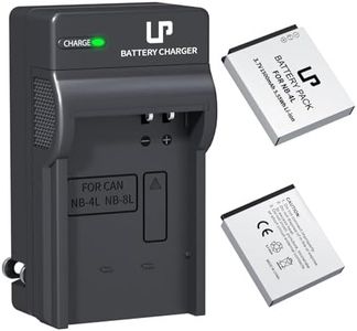 LP NB-4L Battery Charger Pack, 2-Pack 1500mah Battery for Canon PowerShot ELPH 100 HS 300 HS 330 HS 310 HS SD1000 SD1100 is SD1400 is SD200 SD30 SD300 SD40 SD400 SD600 SD750 SD780 is SD940 is and more
