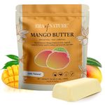 Hera Nature Raw Unrefined Mango Butter Bar Amazing Moisturizer Use Alone or in DIY Body Butters Soaps Lotions and lip balm - 100 Percent Pure and Fresh (USA) - 1 lb (16 oz)