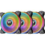 Thermaltake Riing Quad 120mm 16.8 Million RGB Color (Alexa, Razer Chroma) Software Enabled 4 Light Rings 54 Addressable LED 9 Blades Hydraulic Bearing Case/Radiator Fan CL-F088-PL12SW-B