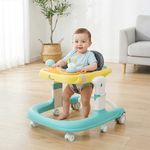 R for Rabbit Little Feet Sportz Baby Walker for Kids to 9 to 18 Months for boy Girl Push Activity Walker with Music |(Green Yellow)