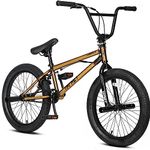 cubsala 20 Inch Kids Bike Freestyle BMX Bicycles for 6 7 8 9 10 11 12 13 14 Years Old Boys and Beginner Riders with pegs, Gold