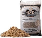 Stoaked BBQ Pellets for Smoker, Natural White Oak, Winter Smoker Fuel for BBQ Grill, Fireplace & Wood Stove, Traeger Grill Compatible, 20 lbs