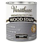 Varathane 269394 Premium Fast Dry Wood Stain, Quart, Weathered Gray