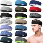 Suhine 18 Pack Sport Sweatbands Hea