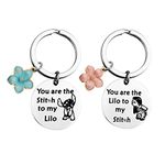 MAOFAED Best Friend Keychain Friendship Gift Cartoon Lover Gift Cartoon Inspired Keychain Gift for BFF