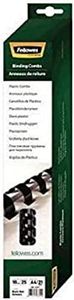 Fellowes A4 10 mm Plastic Binding Combs for Comb Binding Machine, Binds 41 to 55 Pages, Black, Pack of 25, 5331102