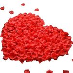 JUPOZOP 1000 PCS Artificial Fake Rose Petals for Wedding, Flower Petals, Romantic Night for Her/Him Set, Engagement, Flower Decorations, Event, Party, in Bulk（Red Rose Petals）