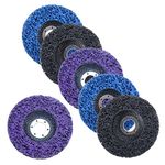 AuInn Stripping Disc 4 1/2” x 7/8” Quick Easy Strip and Clean Discs Paint Rust Removal Wheel Disc. 6 Packs(2 Purple + 2 Blue + 2 Black)