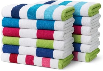Kaufman - Cabana Terry Loop Beach and Pool Towel 12-Pack - 30in x 60in