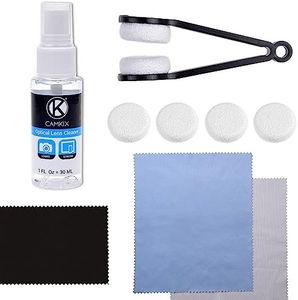 Cleaning Kit for Eyeglasses/Sunglasses - Lens Cleaning Tool with 2 Sets of Spare Pads, Lens Cleaning Spray Bottle, 3 Microfiber Cloths - Quick, Safe and Easy to Use - Immaculate Results