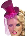 Fever Women's Mini Top Hat on Headband, Hot Pink One Size, 21194