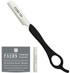 Facón Professional Hair Styling Thinning Texturizing Cutting Faether Razor + 10 Replacement Blades