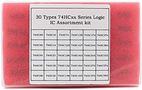 WOWOONE 30 Types 74HCxx Series Logic IC Assortment Kit, Logic Gates, Integrated Circuits Assortment Kit, TTL, High-Speed Si-Gate CMOS IC, Low-Power