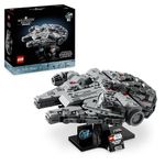 LEGO Star Wars 75375 Millenium Falcon - Collectible Starship Building Set for Adults - incl. a Display Stand & Nameplate for Fun Desk Decor - Gift for A New Hope Fans