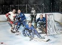 The Last Line of Defence Lithograph Signed by Baun, Brewer & Bower – Original 6 Hockey