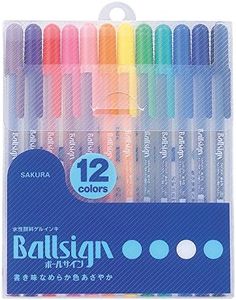 Sakura Gel Ink Ballpoint Pen, Ball Sign (Gelly Roll) 12 Color Set (PGB12)