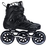 Sljjlhx Sktyee 3 Wheels Inline Skates For Men Women, Professional Roller Skates Adult, Comfortable Breathabl Speed Racing Skates With Washable Lining, Beginner, Black