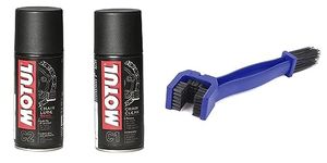 Motul Technolube Trenzfest Chain Clean C1, 150ml and C2 Chain Lube, 150ml with Bike Chain Cleaning Brush