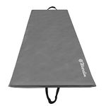 Wearslim Yoga Mat for Women, Men, Kids| Exercise Mat, Gym Mat for Home Workout| Foldable Yoga Mat, Anti-slip, Sweat Resistant, Unique Body Alignment Line System| 10mm thick PVC PU Leather Yoga Mat with Carry Bag| Exercise Mat for Home, Gym, Pilates, Core Strengthening Exercise & Meditation ( 175x67 CM, Grey)