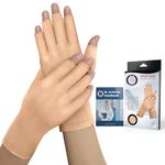 Doctor Developed Arthritis Gloves for Women & Men/Compression Gloves for Arthritis for Women, Fingerless Gloves/Arthritis Pain Relief for Hands, WithHandbook (Nude, S)