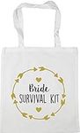 Hippowarehouse Bride survival kit Tote Shopping Gym Beach Bag 42cm x38cm, 10 litres