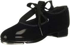 Capezio Unisex-Child Jr. Tyette Tap Shoe Dance, Black Patenlite, 10 Wide Toddler