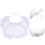 KUOIN Victorian Rump Pad Cosplay Custome Bustle Skirt Bum Pannier Bumroll Dress Accessory with Ties, White, adjustable