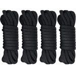 Boat Ropes Dock Line Premium Boat Mooring Rope Marine Sailing Boat Accessories Double Braided Nylon Sailing Lines Yacht Docking Equipment 25ft/50ft