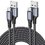 Micro USB Cable, 2Pack 3.3 6.6ft USB A to Micro Fast Charging Cable Braided Android Fast Charger Cord Compatible for Samsung Galaxy S7 S6 J7 Edge Note 5, Kindle, PS4 Controller, Xbox,LG,Moto E5 E6 etc