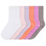 Bramble & Bear (6-Pack) Unisex Baby Grip Socks - Non-Slip Baby Socks with Soft Cotton Construction - Assorted Blues & Pinks for Ages 0-5 Years - Comfortable, Flexible, Breathable