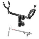 NEEWER Mic Boom Pole Support Holder with 5/8" Stud for Light Stand Boom Arm C Stand, Metal Nonslip DSLR Video Microphone Shotgun Mount Adapter, -15°/+30° Tilt, Max Load: 17/6lb/8kg, CM-NA-2