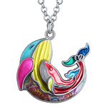 DALANE Enamel Alloy Cute Whale Necklace Ocean Fish Pendant Whale Jewelry Mothers Day Gifts for Women Girls Decor (Multi)