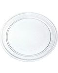 quailitas Microwave Plate - 245 mm Microwave Turntable Glass Tray, Flat Profile, Scratch-Resistant Plate