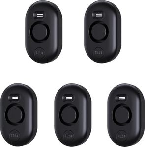 5 Pack WD60 Water Leak Detectors for Home, 100dB Water Sensor Alarm for Basement, Leakage Detection Device for Pipe/Drain/Under Sink Drip, Floor Flood in Bathroom/Kitchen/Toilet/Laundry Room, Black
