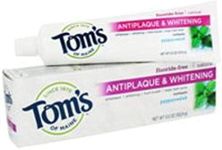 Tom's of Maine - Natural Toothpaste Antiplaque & Whitening Fluoride-Free Peppermint - 5.5 oz.