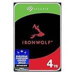 Seagate IronWolf, 4TB, NAS, Internal Hard Drive, CMR, 3.5 Inch, SATA, 6GB/s, 5,400 RPM, 256MB Cache, for RAID Network Attached Storage, 3 year Rescue Services, FFP (ST4000VNZ06)