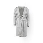 DudeRobe Men’s Hooded Bathrobe with Pockets, From Shark Tank, Soft, Comfy & Absorbent Cotton Robe for After Shower & Lounging, Grey, Large-X-Large