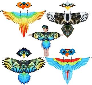 Liliful 4 Pcs Parrot Bird Costume Wings Costume with Mask Bird Wings for Kids Toddler Girls Dress up Boys Cape Party Favors Gifts Play