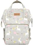 POLKA TOTS Premium Baby Diaper Bags for New Born with Pouch for Mothers | Maternity Waterproof Bags for Travel | Multiple Pocket Backpack for Moms (Free Changing Mat, Unicorn Print, Large)