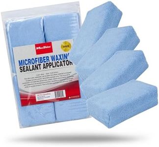 Maxshine Microfiber Wax Applicator – Soft, Firm Design, Easy and Comfortable Grip for Car Wax Applications (4 Piecess/Pack)